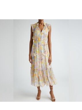 Zimmermann Butterfly Floral Print Tiered Maxi Dress in Meadow NWT Zimm size 0